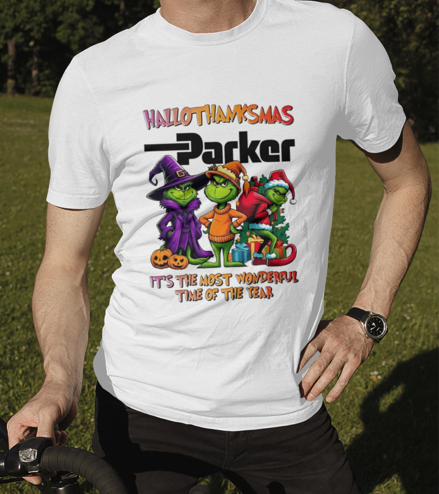 HalloThanksMas Grinch Parker It's The Most Wonderful Time Of The Year 2025 T-Shirt