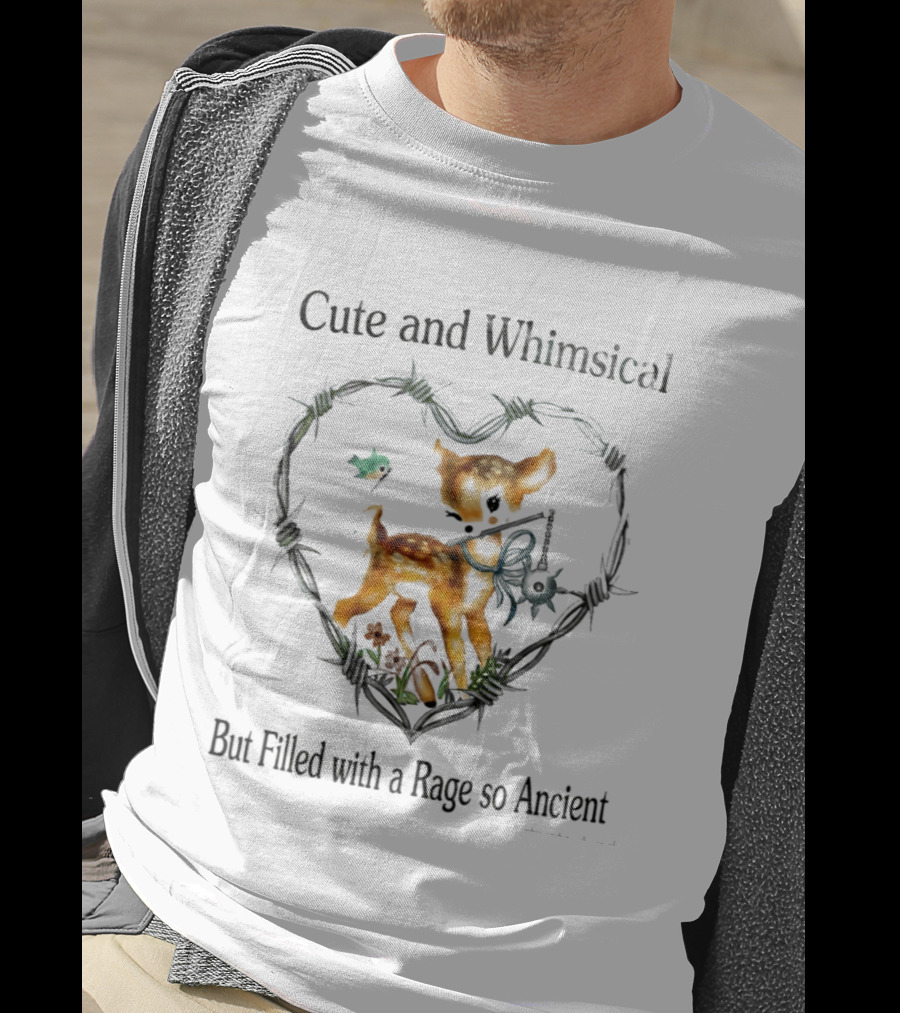Cute And Whimsical But Filled With A Rage So Ancient Deer Key Heart Floral T-Shirt
