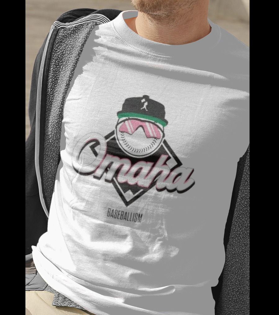 Baseballism Omaha Yuvi Baseball Cap And Sunglasses T-Shirt