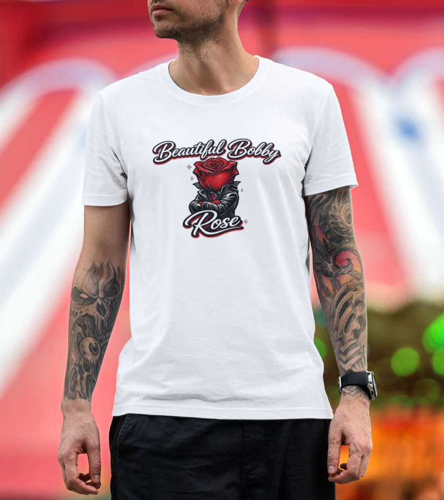 Beautiful Bobby Rose Red Flower T-Shirt