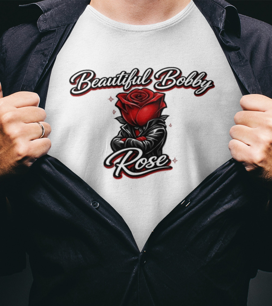 Beautiful Bobby Rose Red Flower T-Shirt