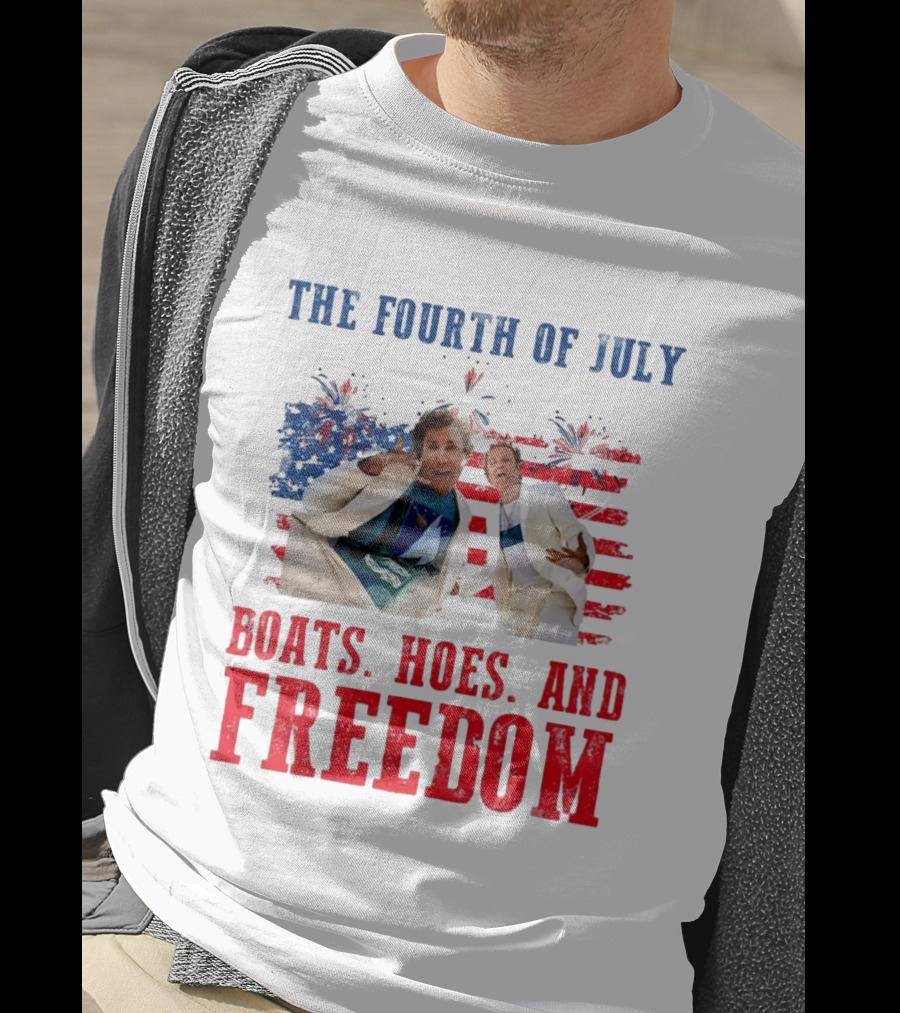 The Fourth Of July Boats Hoes And Freedom Step Brothers Boating Party T-Shirt