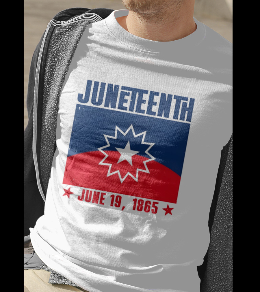 Juneteenth Red White Blue Freedom Flag June 19 1865 Emancipation Day T-Shirt