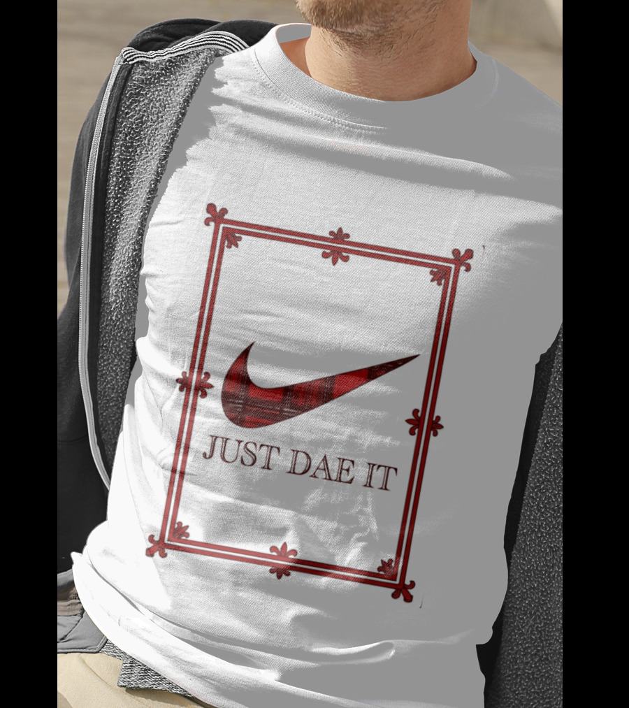 Just Dae It Scottish Plaid Swoosh Scotland T-Shirt