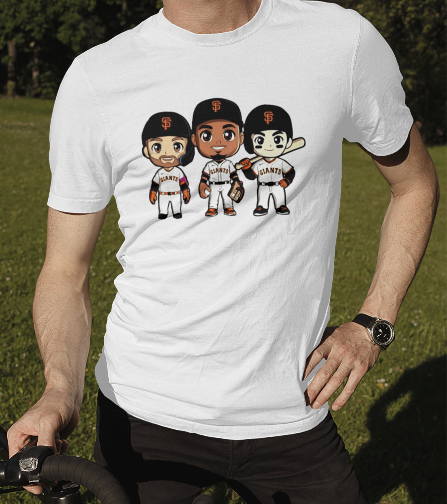 San Francisco Giants Chibi Players MLB Baseball Giants Team Sports Characters T-Shirt