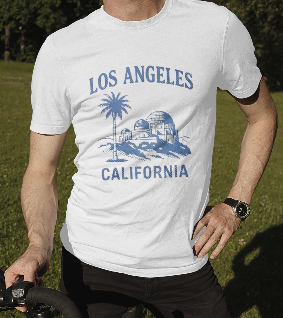 Los Angeles California Palm Tree Observatory Travel City Skyline T-Shirt
