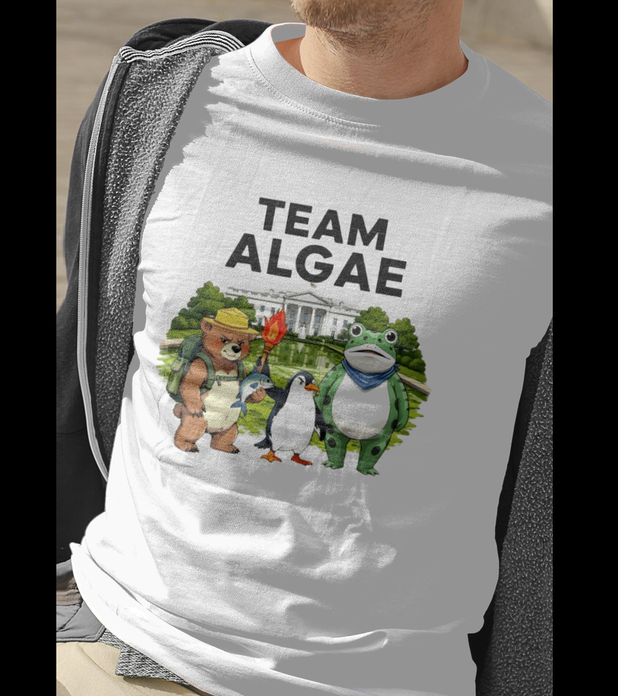 Team Algae Frog Penguin Bear White House 2026 Make Algae Great Again T-Shirt