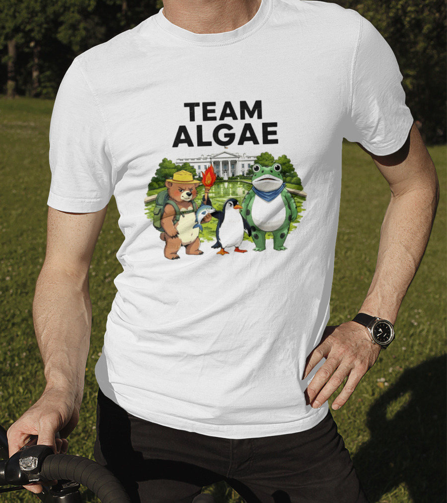 Team Algae Frog Penguin Bear White House 2026 Make Algae Great Again T-Shirt