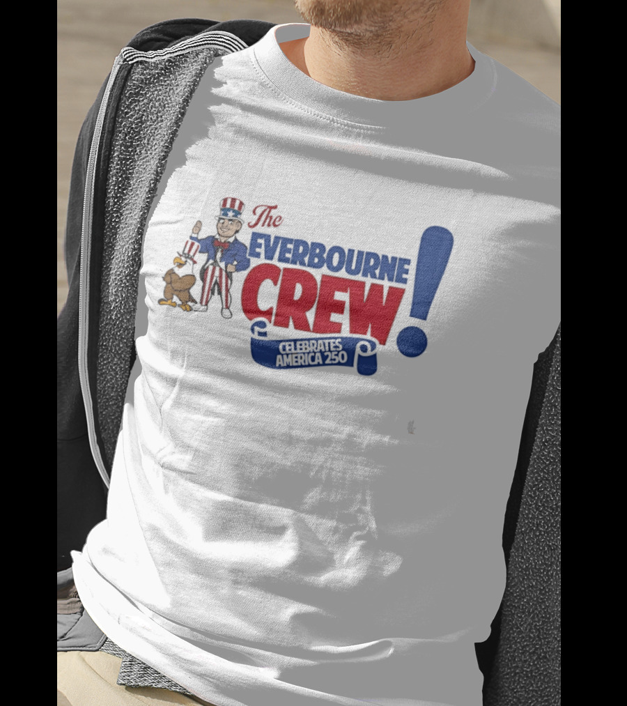 The Everbourne Crew Celebrates America 250 With Patriotic Character And Eagle T-Shirt