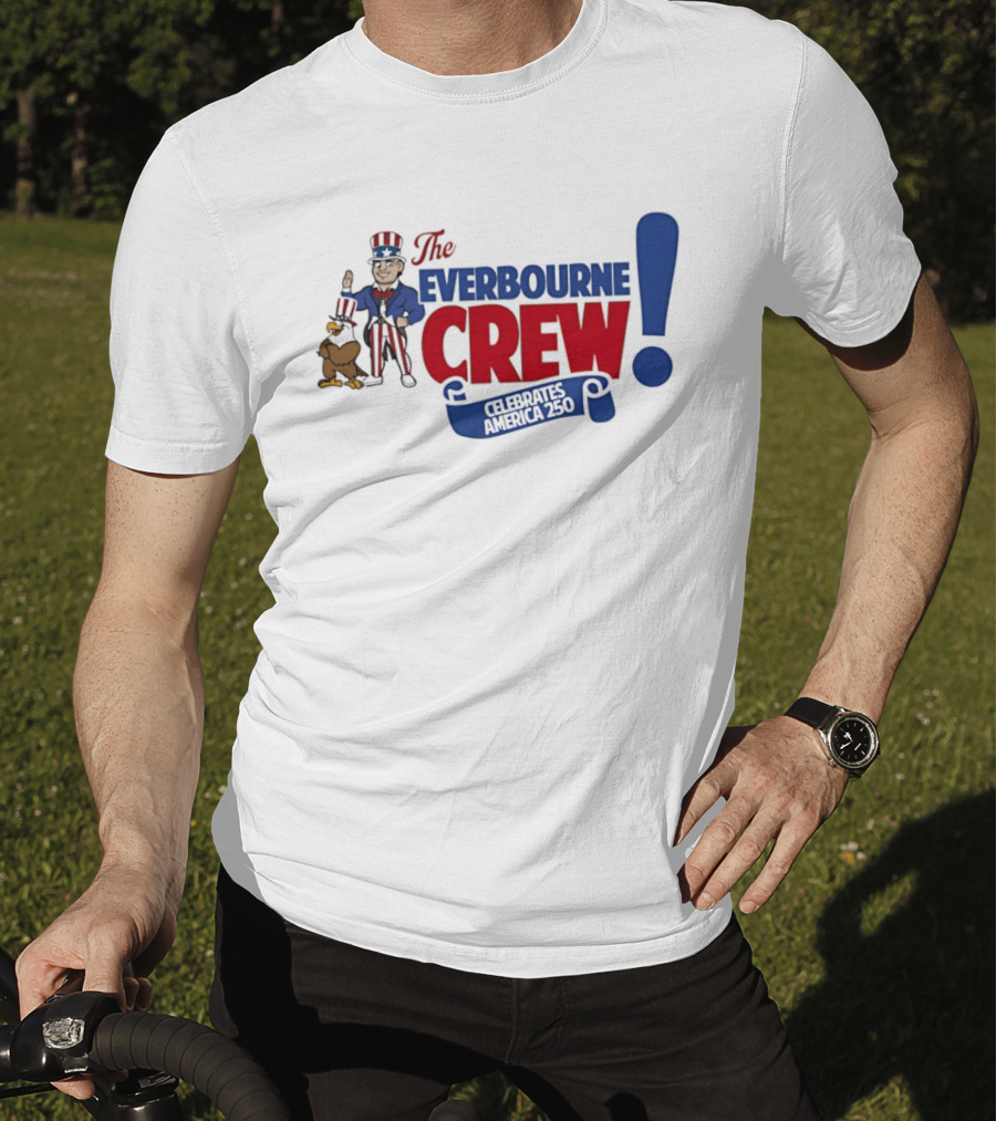 The Everbourne Crew Celebrates America 250 With Patriotic Character And Eagle T-Shirt
