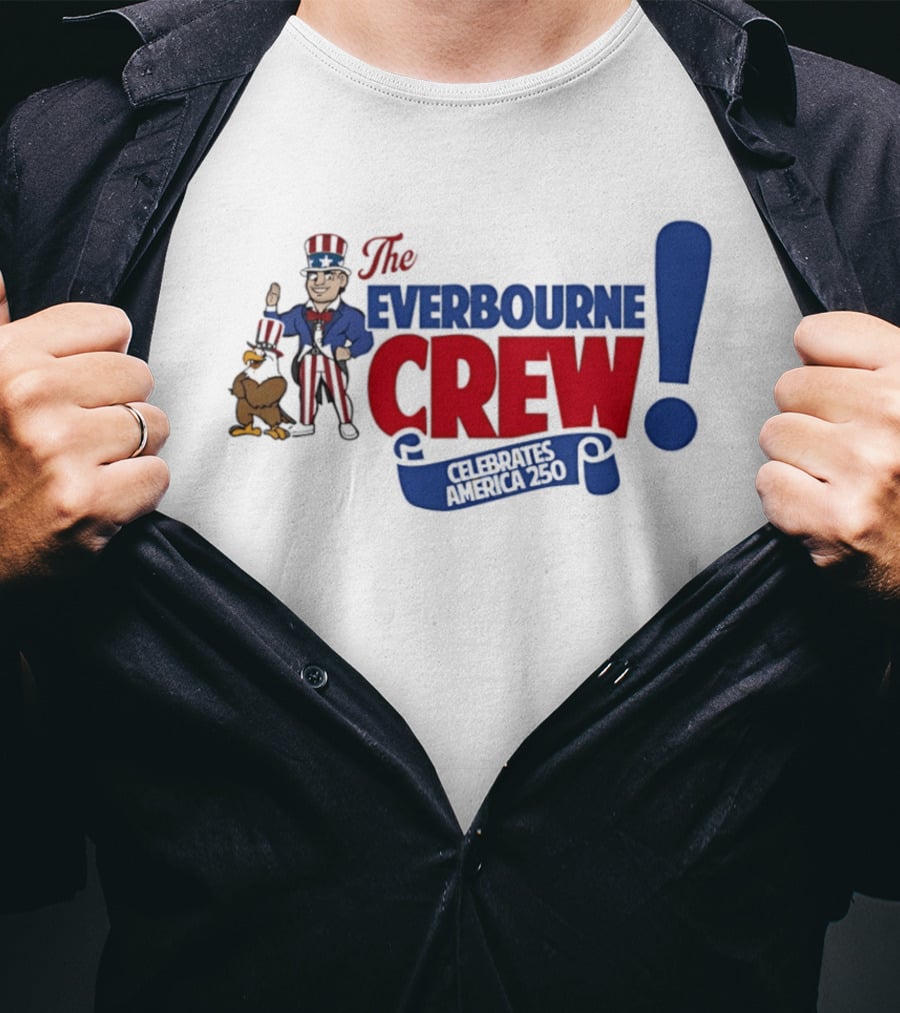 The Everbourne Crew Celebrates America 250 With Patriotic Character And Eagle T-Shirt