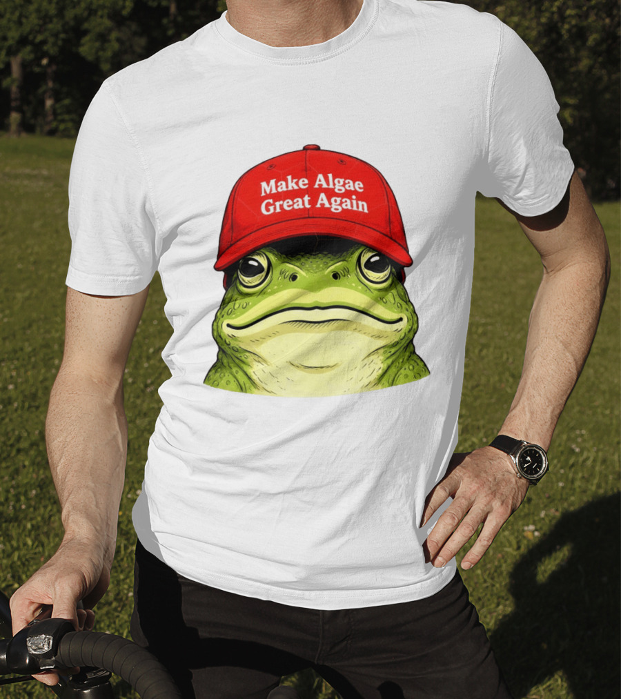 Frog Team Algae Make Algae Great Again Hat Patriotic American Flag 2026 T-Shirt