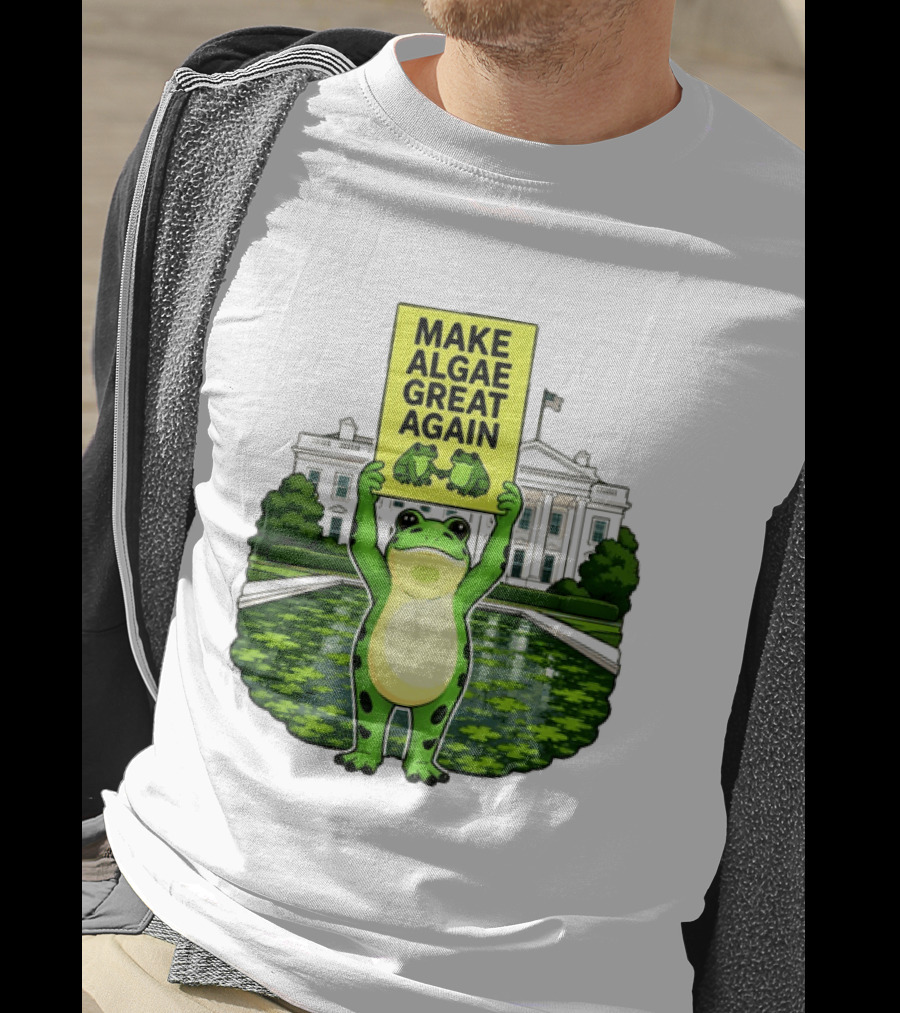 Frogs Team Algae Make Algae Great Again At White House 2026 T-Shirt