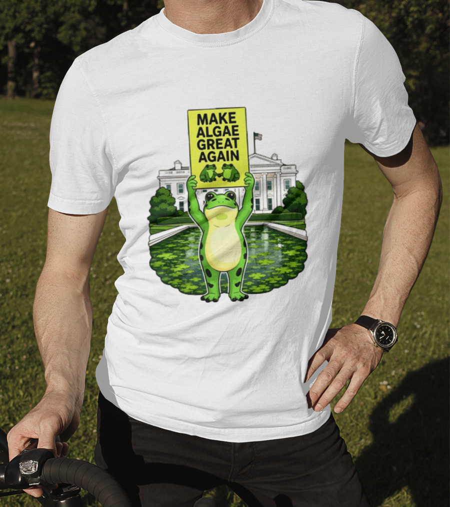 Frogs Team Algae Make Algae Great Again At White House 2026 T-Shirt