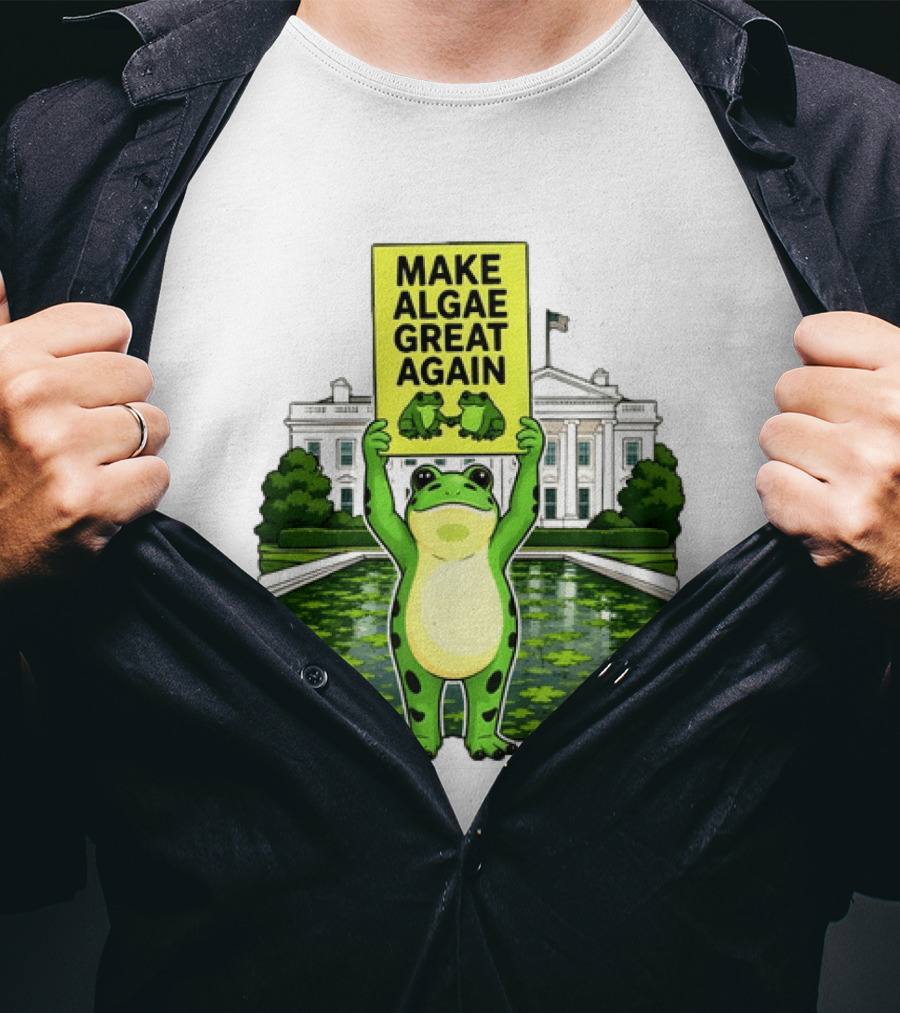 Frogs Team Algae Make Algae Great Again At White House 2026 T-Shirt
