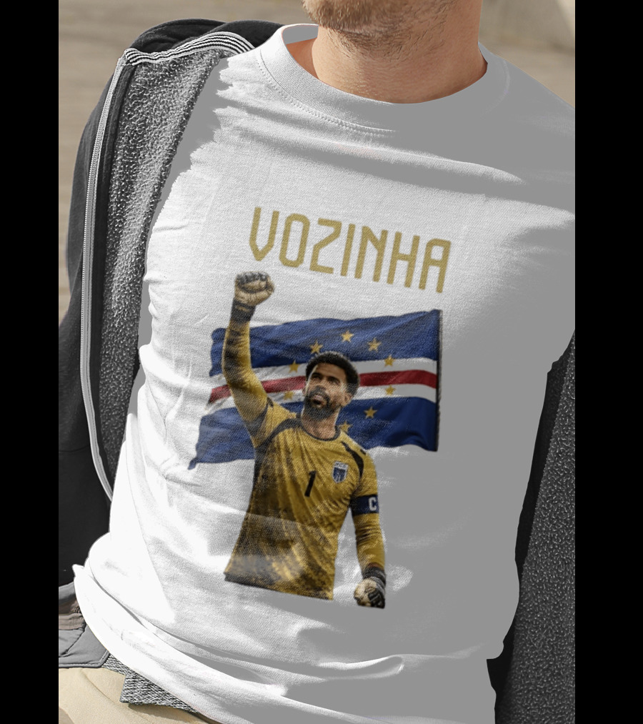 Vozinha Cape Verde National Football Team No 1 Celebration With Flag T-Shirt