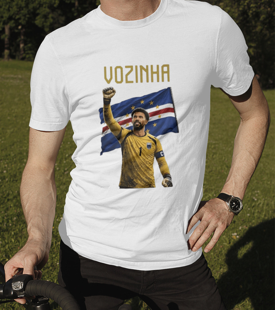 Vozinha Cape Verde National Football Team No 1 Celebration With Flag T-Shirt