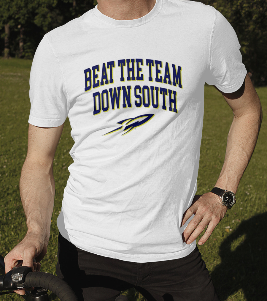 Beat The Team Down South College Football Rocket T-Shirt