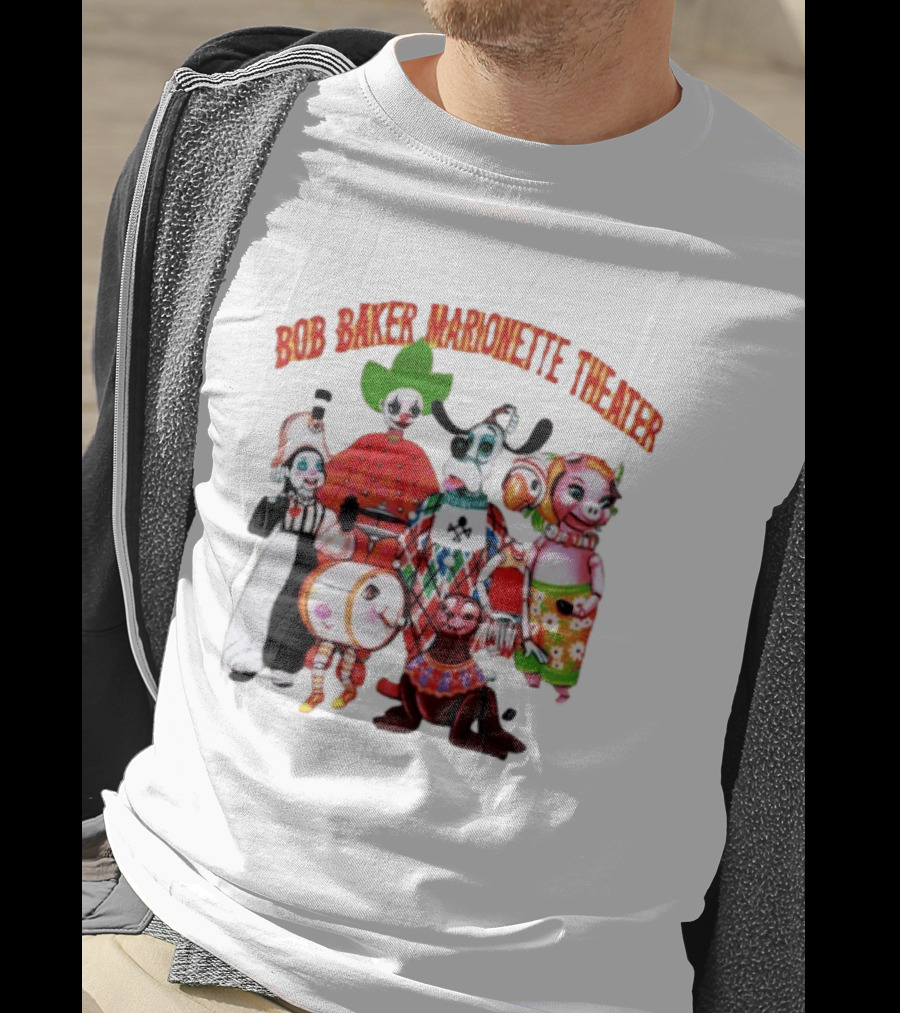 Bob Baker Marionette Theater Clown Dog Pig Characters T-Shirt