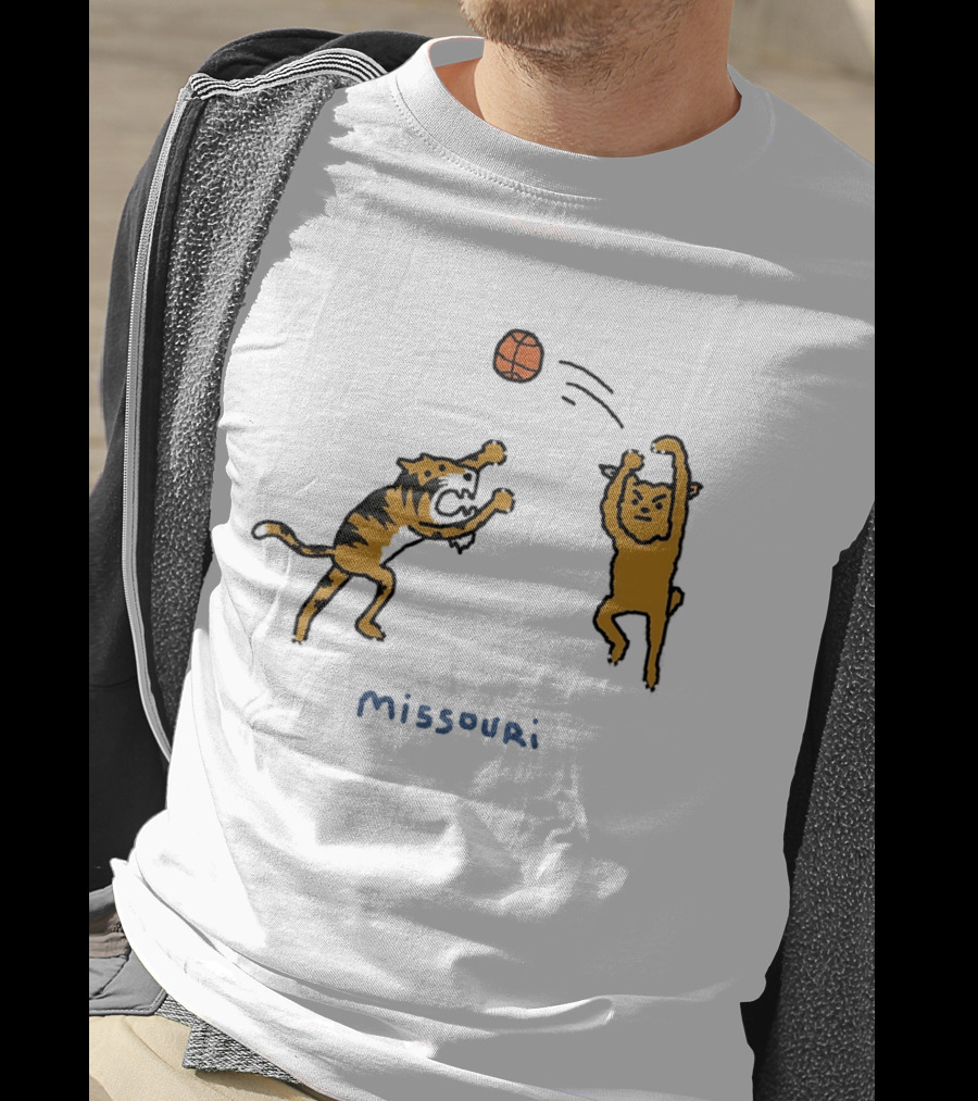 Kentucky Wildcats Vs Missouri Tigers Basketball 2026 SEC Matchup Cartoon T-Shirt