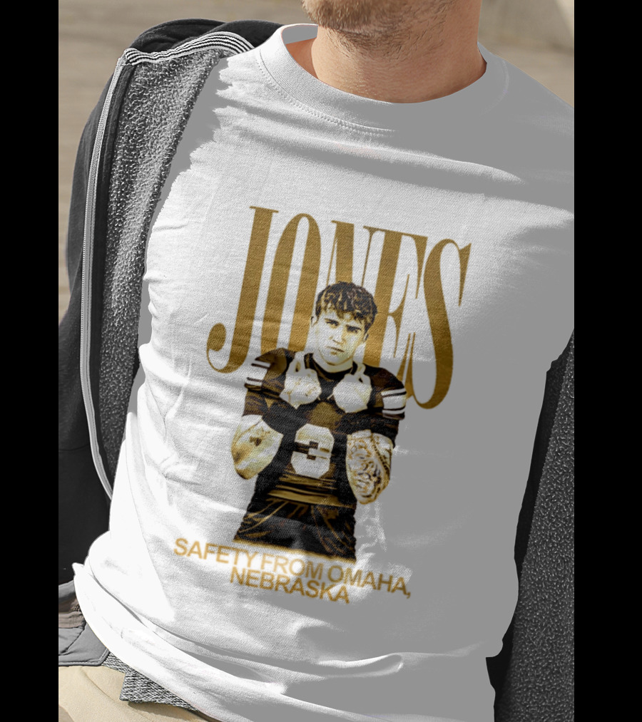 Mason Jones Nebraska Cornhuskers Safety From Omaha Football Player T-Shirt