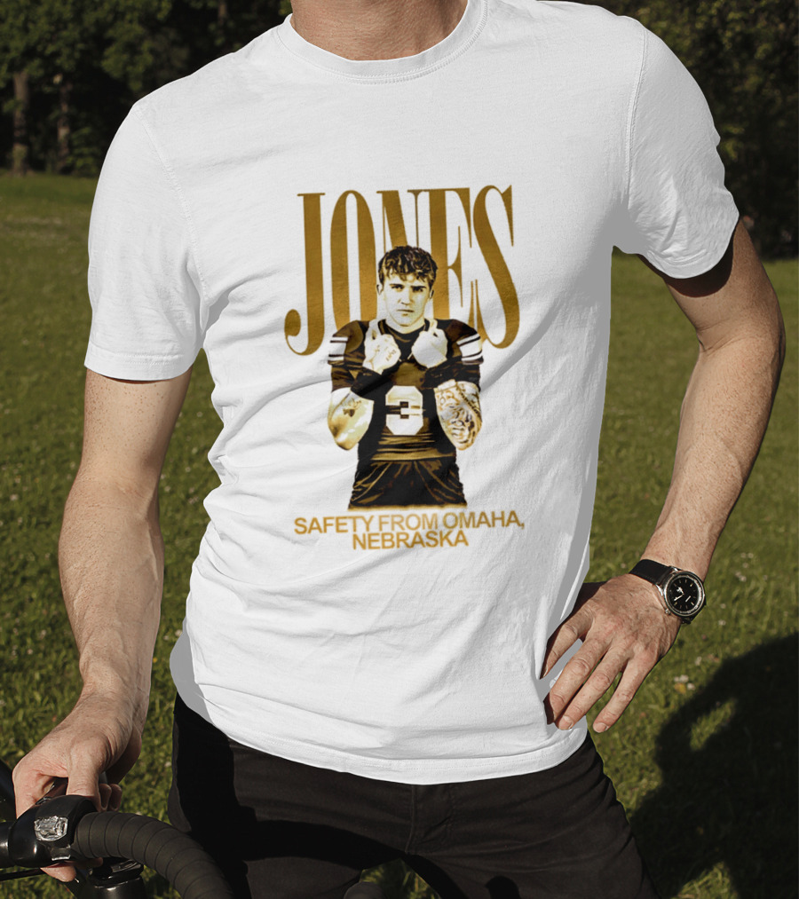 Mason Jones Nebraska Cornhuskers Safety From Omaha Football Player T-Shirt