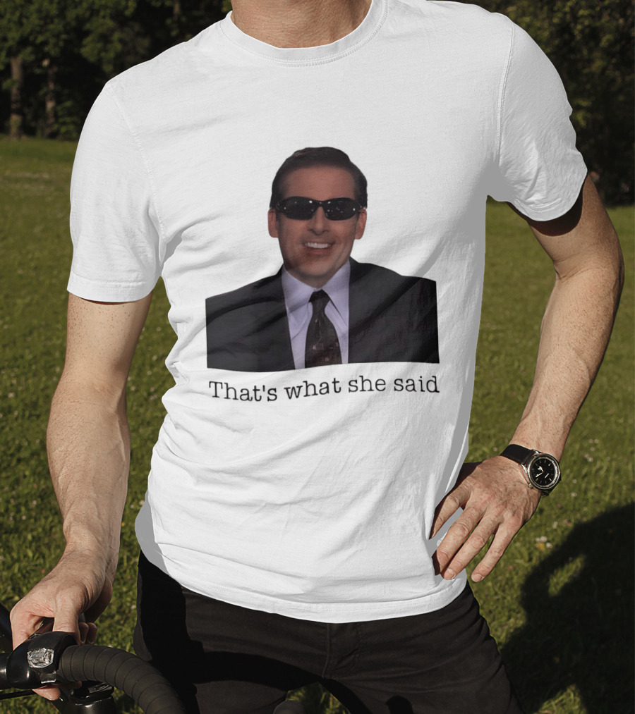 Michael Scott That's What She Said Sunglasses Suit T-Shirt