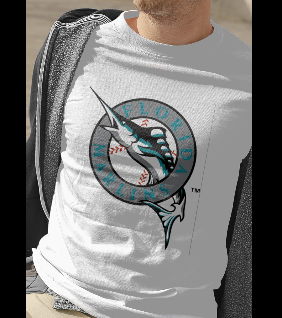 Florida Marlins MLB Baseball Team Logo Authentic Merchandise T-Shirt