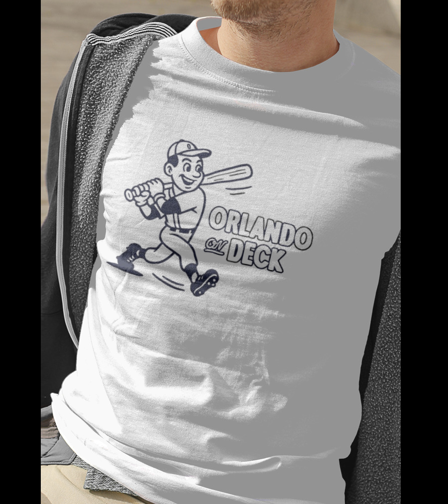 Orlando On Deck Retro Baseball Batter Vintage Sports Cartoon Player T-Shirt