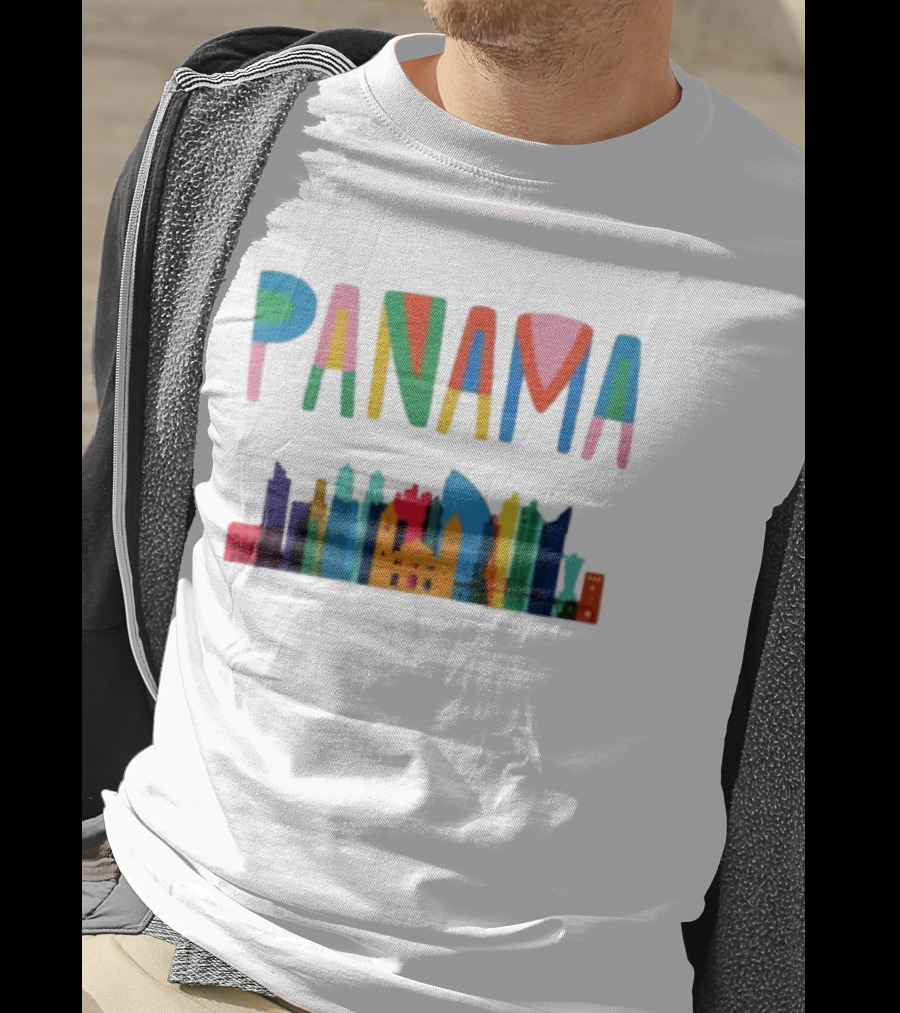 Panama Colorful Cityscape Skyline T-Shirt