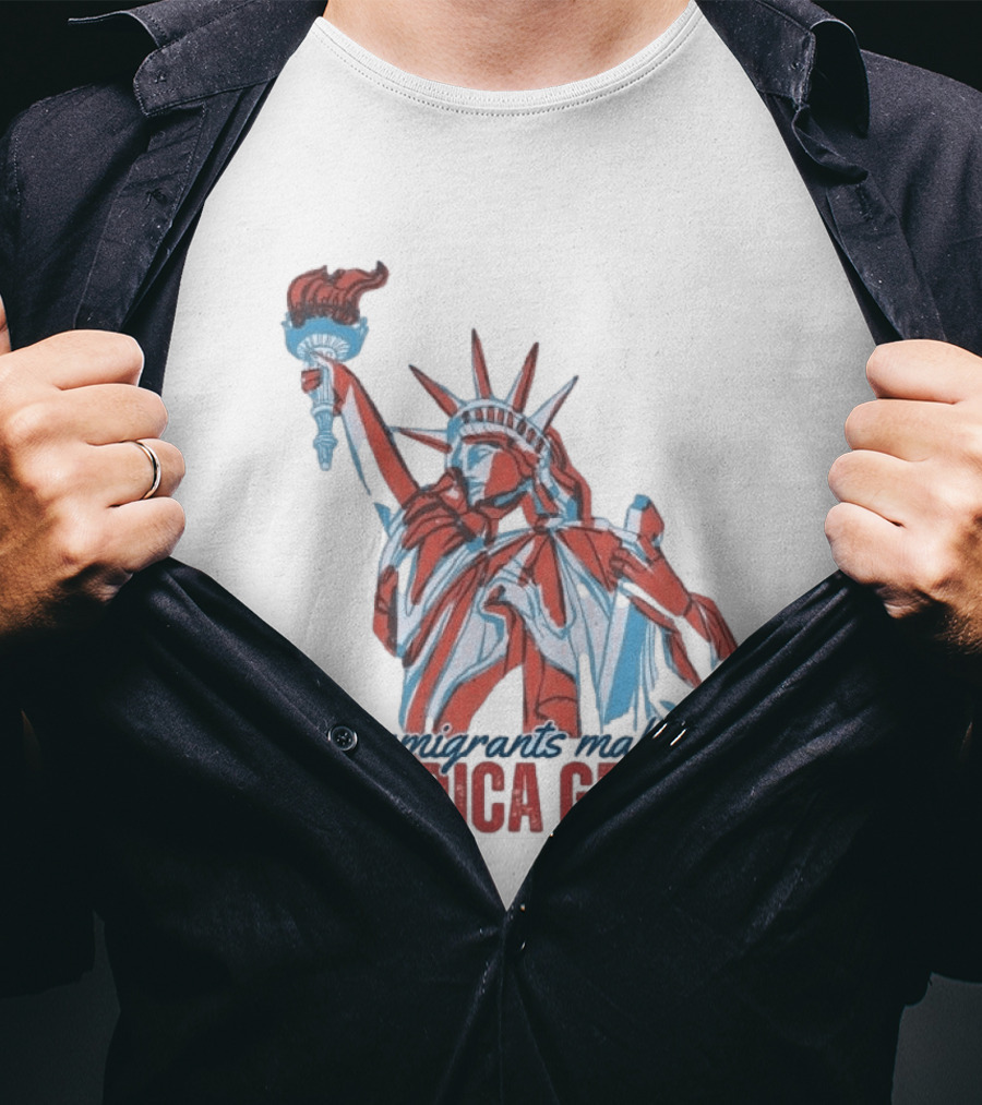 Immigrants Make America Great Statue Of Liberty T-Shirt