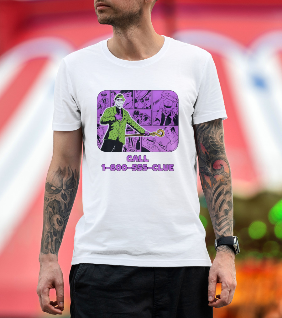The Riddler Call 1 800 555 CLUE DC Comics Batman T-Shirt