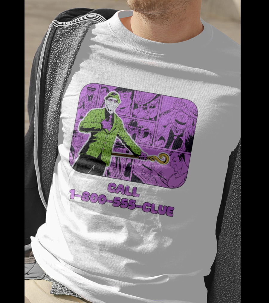 The Riddler Call 1 800 555 CLUE DC Comics Batman T-Shirt
