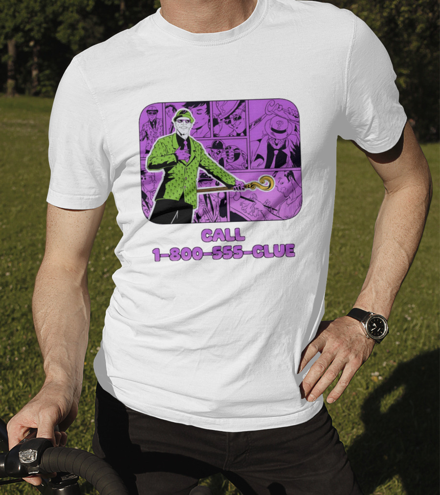 The Riddler Call 1 800 555 CLUE DC Comics Batman T-Shirt