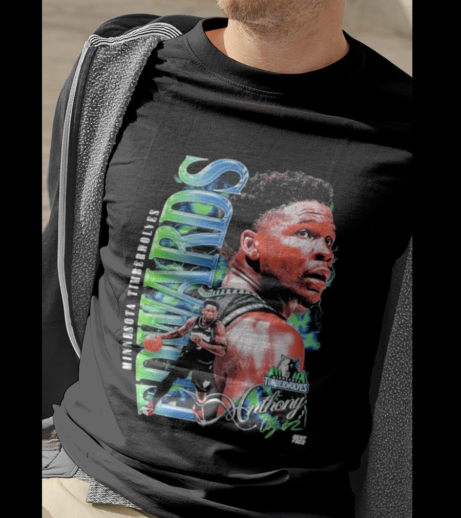 Anthony Edwards Minnesota Timberwolves Basketball Star Collage T-Shirt