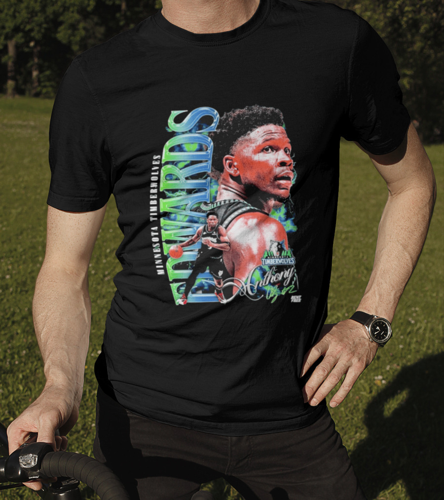 Anthony Edwards Minnesota Timberwolves Basketball Star Collage T-Shirt