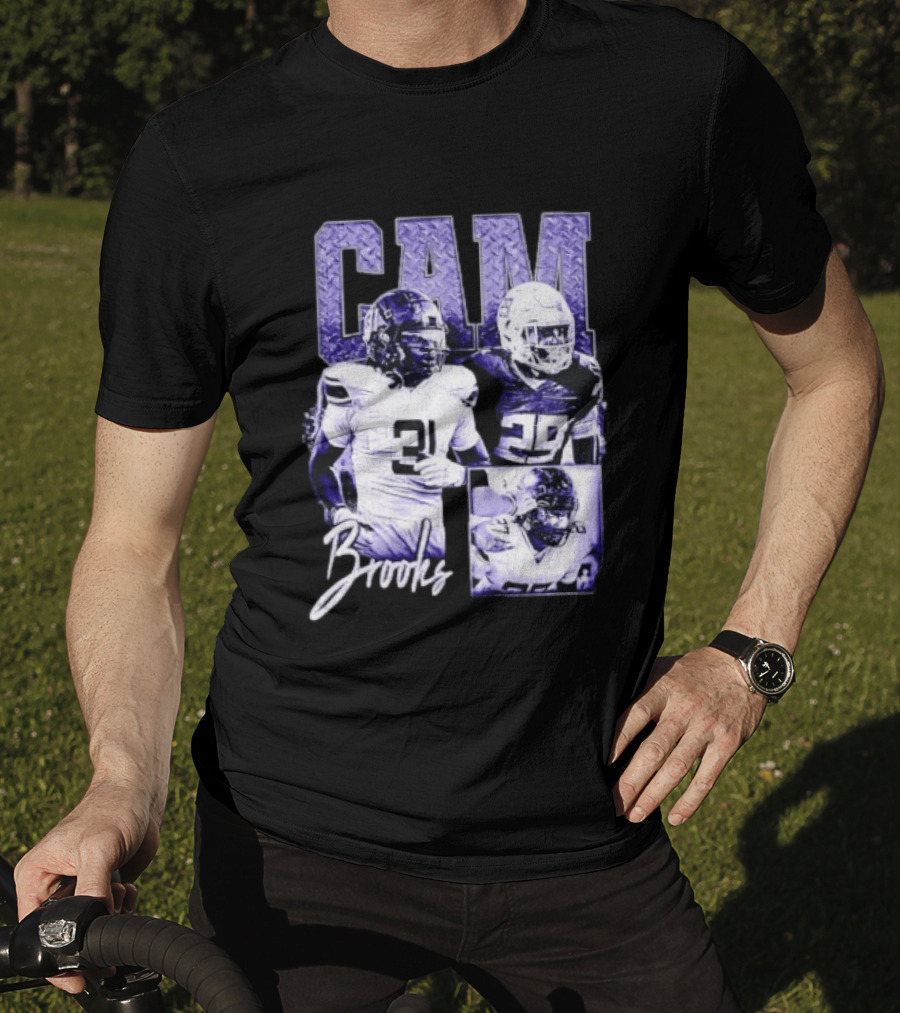 Cam Brooks Texas Longhorns Football NCAA Player Collage 31 29 T-Shirt