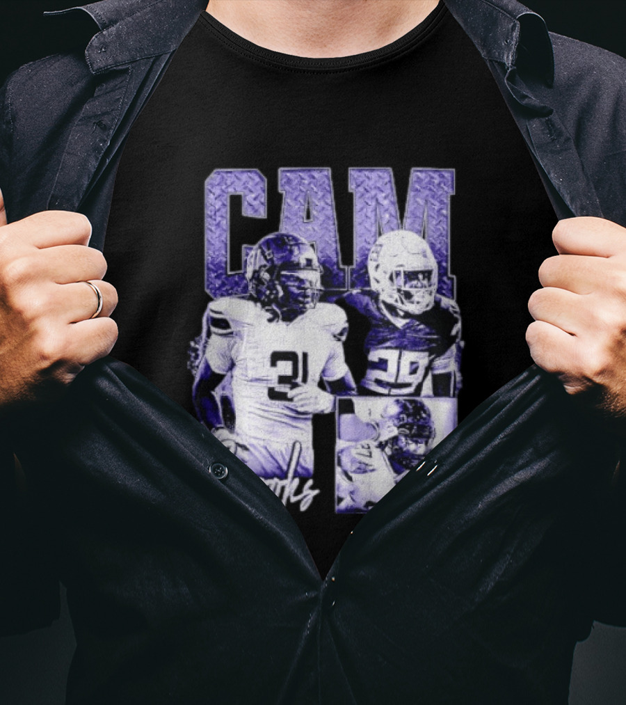 Cam Brooks Texas Longhorns Football NCAA Player Collage 31 29 T-Shirt