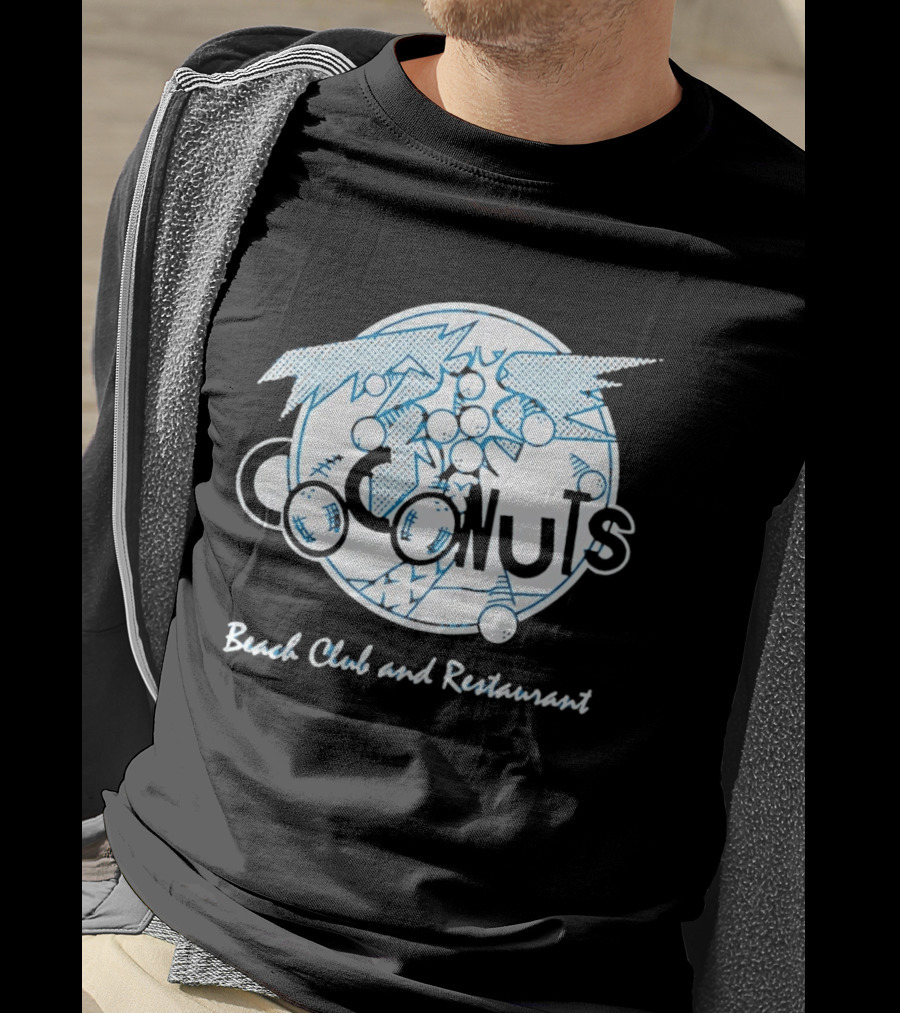 Coconuts Beach Club And Restaurant Tropical Palm Tree T-Shirt