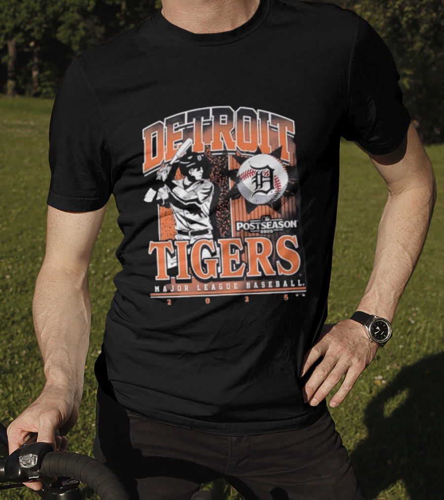 Detroit Tigers 2025 MLB Postseason Baseball Swing T-Shirt