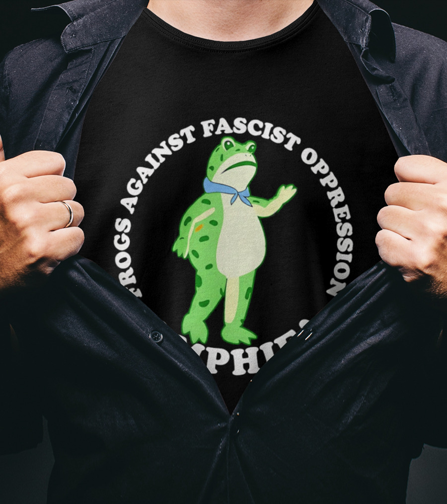 Frogs Against Fascist Oppression Amphifa Protest Movement Awareness T-Shirt