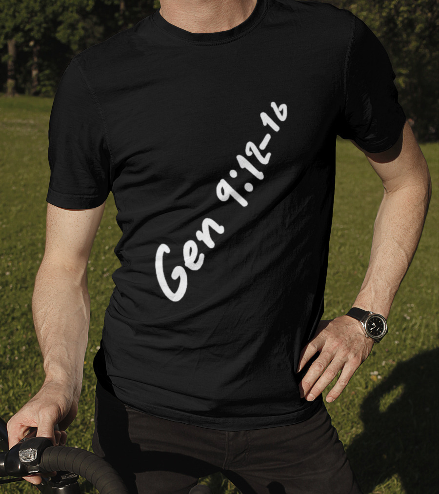 Gen 9:12 16 Text Diagonal Scripture Reference T-Shirt