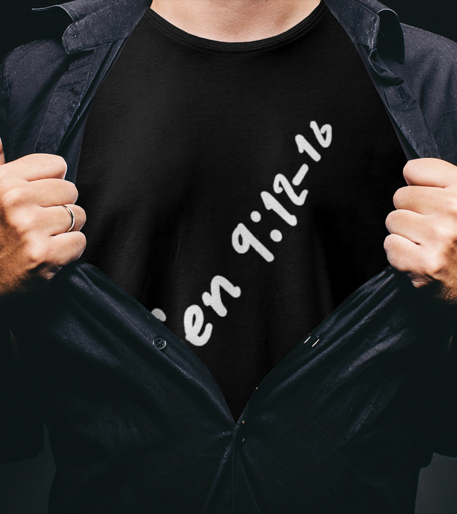 Gen 9:12 16 Text Diagonal Scripture Reference T-Shirt