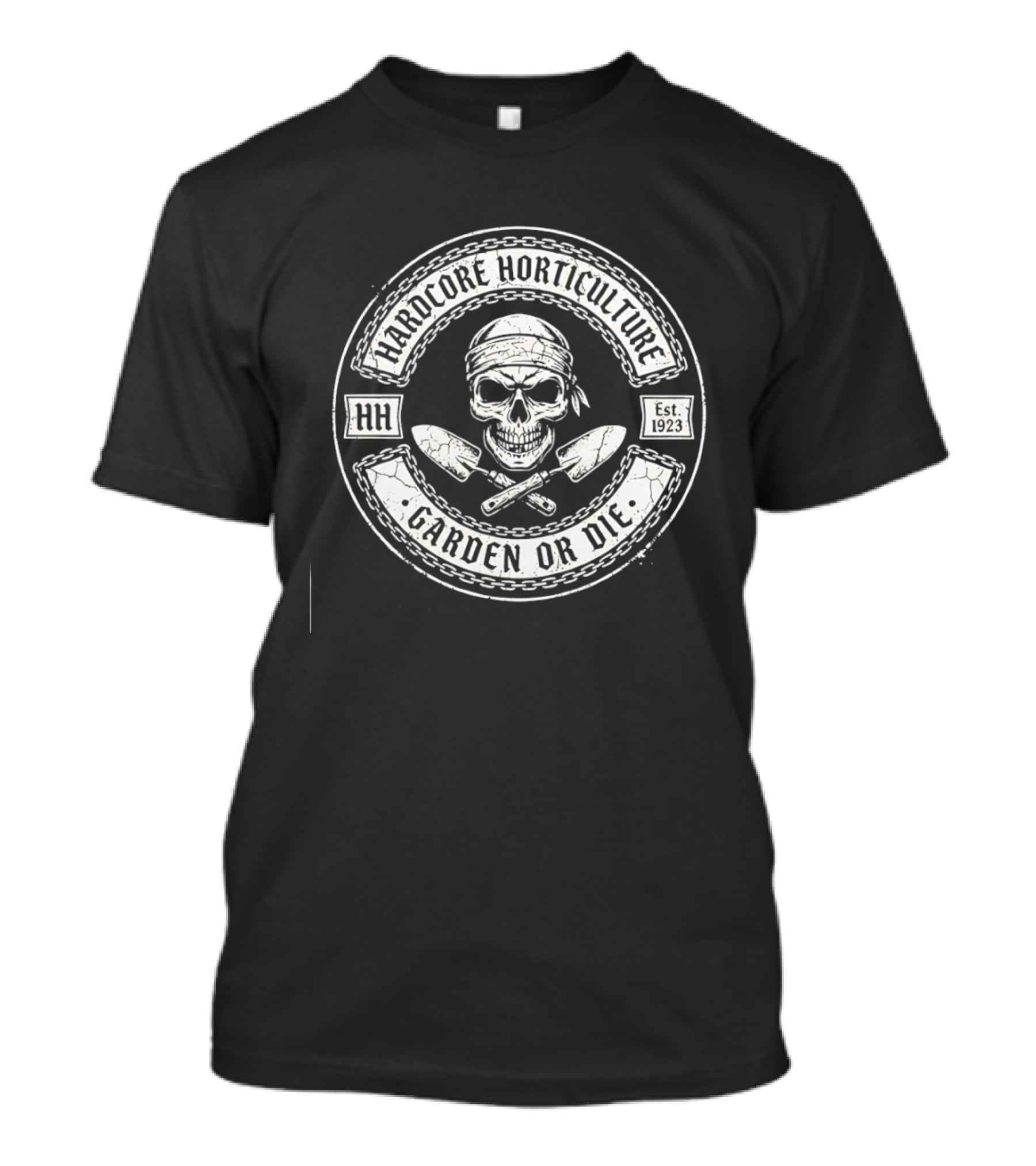 Hardcore Horticulture HH Est 1923 Garden Or Die Skull With Shovels T-Shirt