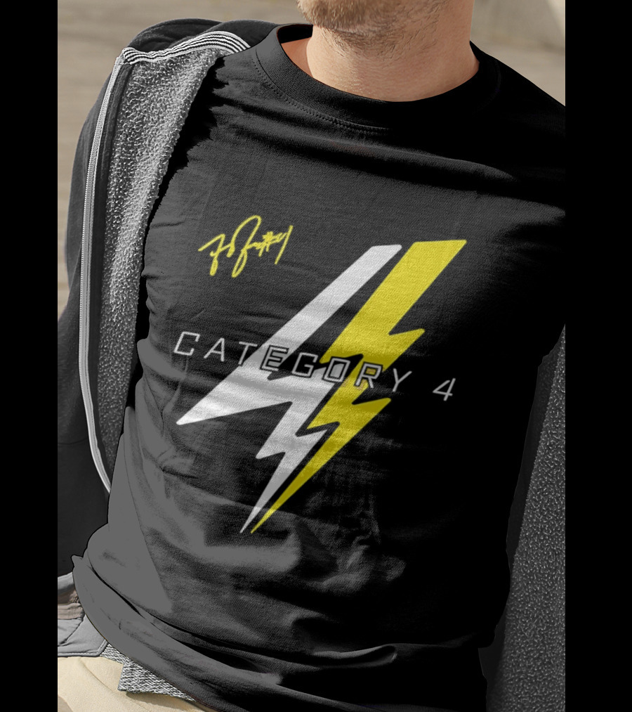LSU Tigers Flau'jae Johnson Category 4 Lightning Bolt Signature T-Shirt
