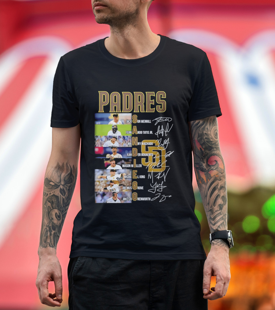 San Diego Padres Fernando Tatis Jr Manny Machado Xander Bogaerts Joe Musgrove Baseball T-Shirt