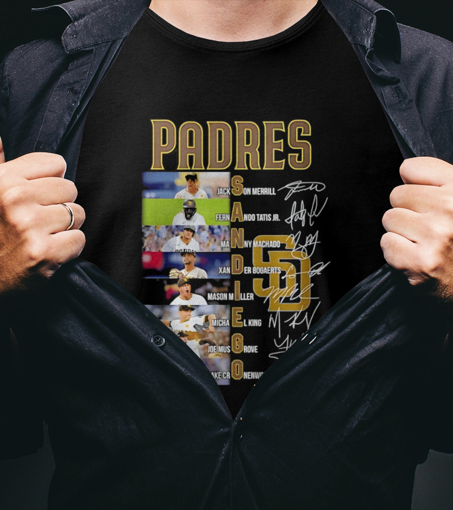 San Diego Padres Fernando Tatis Jr Manny Machado Xander Bogaerts Joe Musgrove Baseball T-Shirt