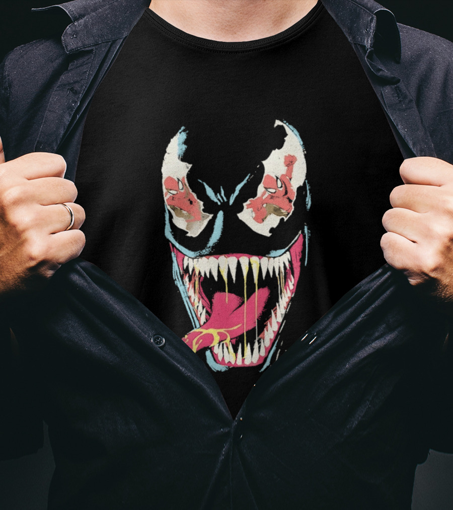 Marvel Venom Spider Man Reflection In The Eyes T-Shirt