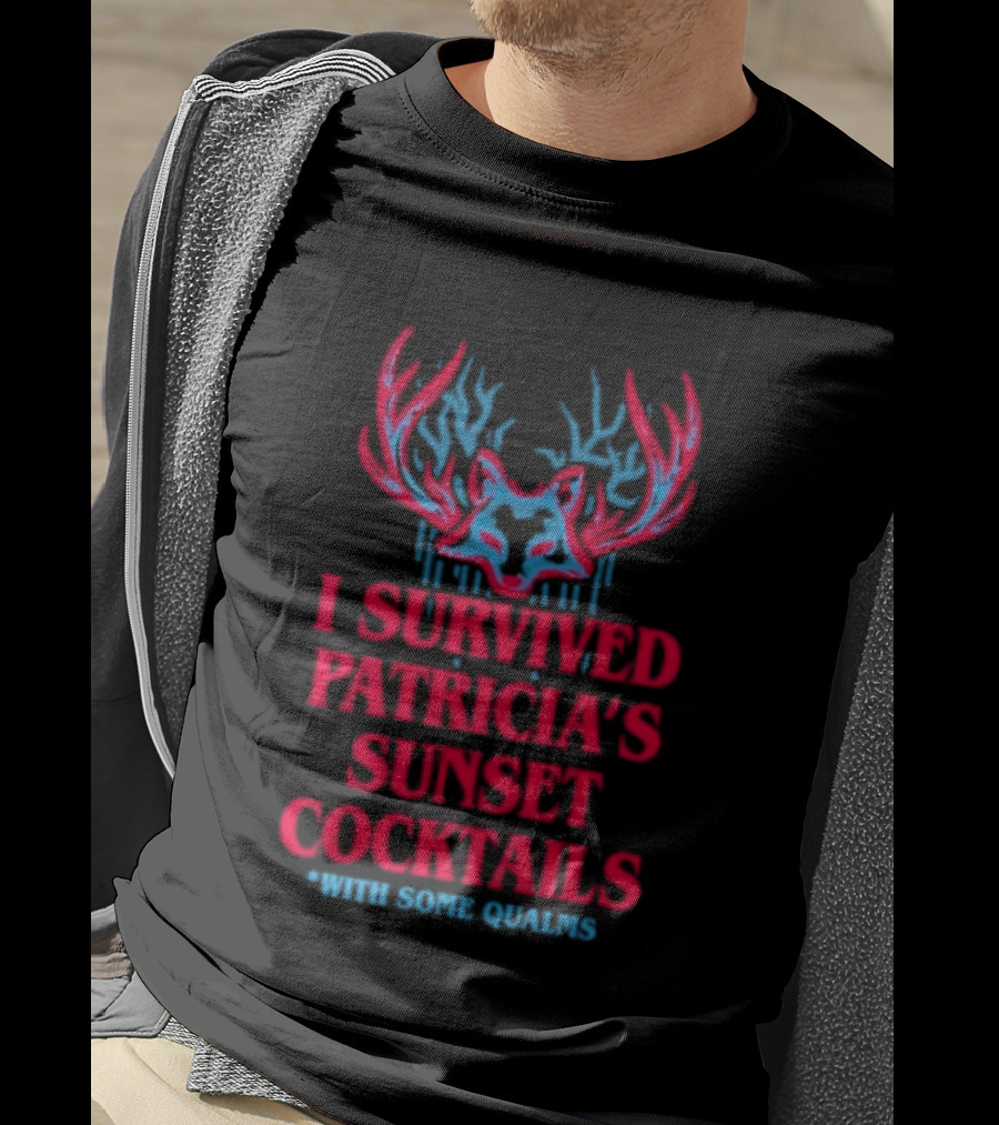I Survived Patricia's Sunset Cocktails With Some Qualms Fox Antlers T-Shirt
