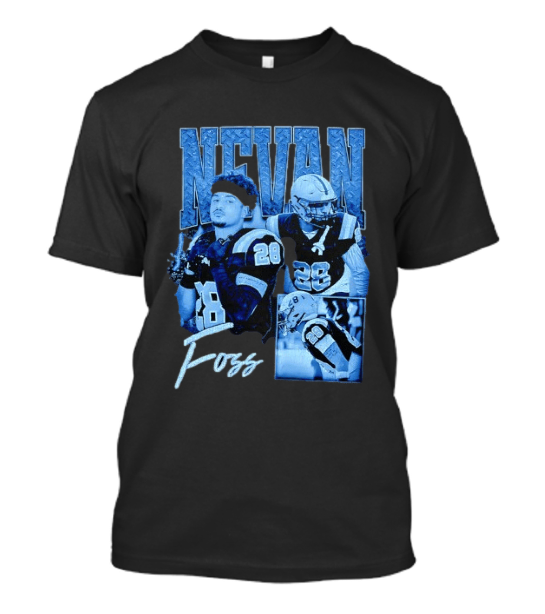 Nevan Foss Number 28 Football Athlete Sports Jersey T-Shirt